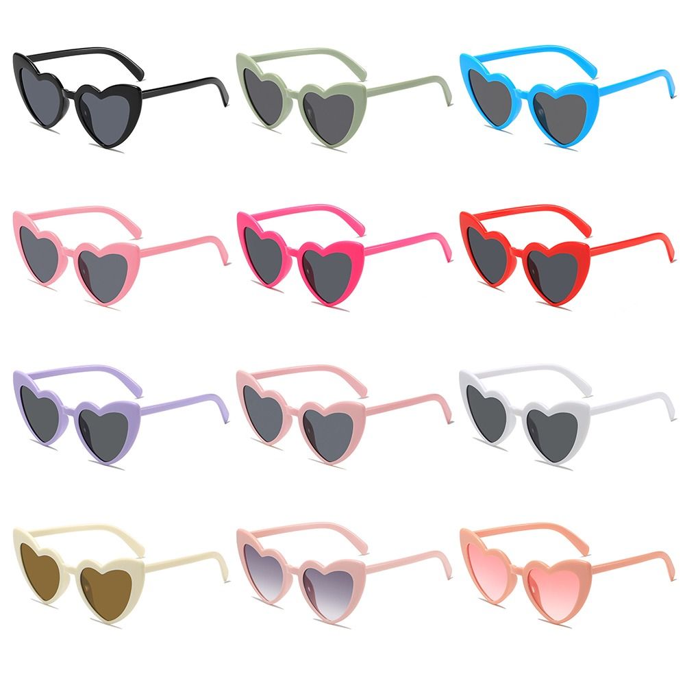Street Fashion Shoot - UV Protection Heart-Shaped Sunglasses Vintage Irregular