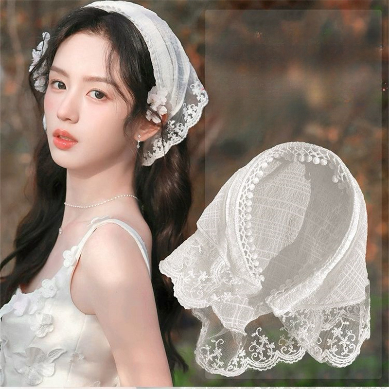 French Street Fashion - 2025 Lace Headband Scarf for Women