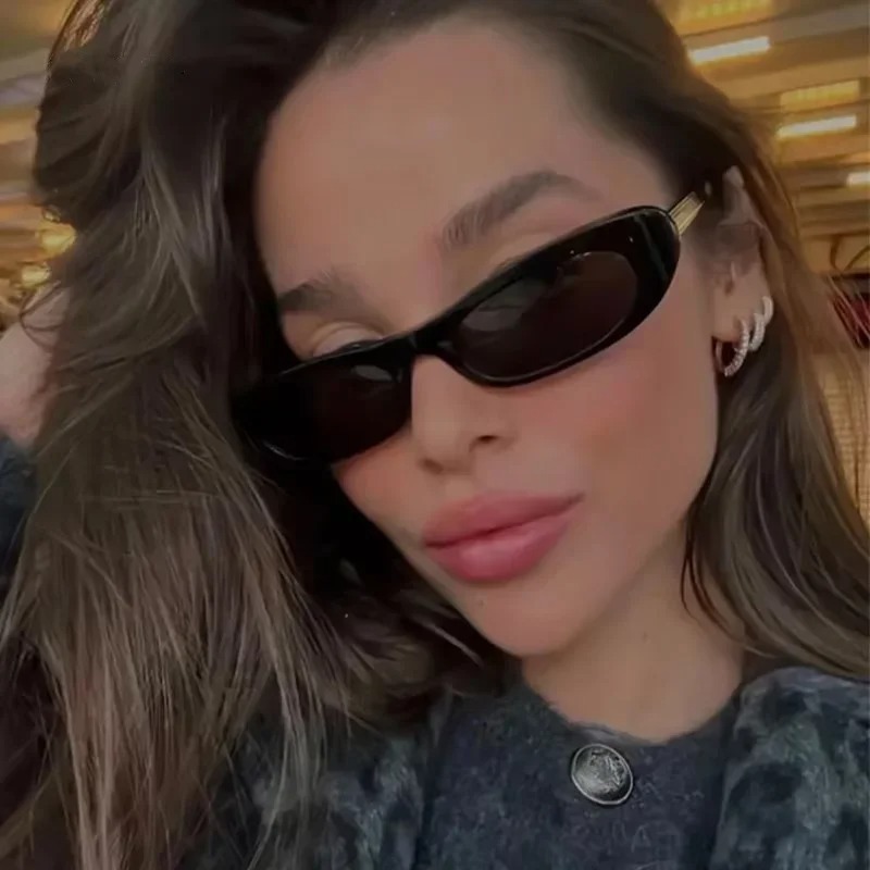 New Retro Oval Frame Sunglasse - Street Fashion Shoot 评论和价格