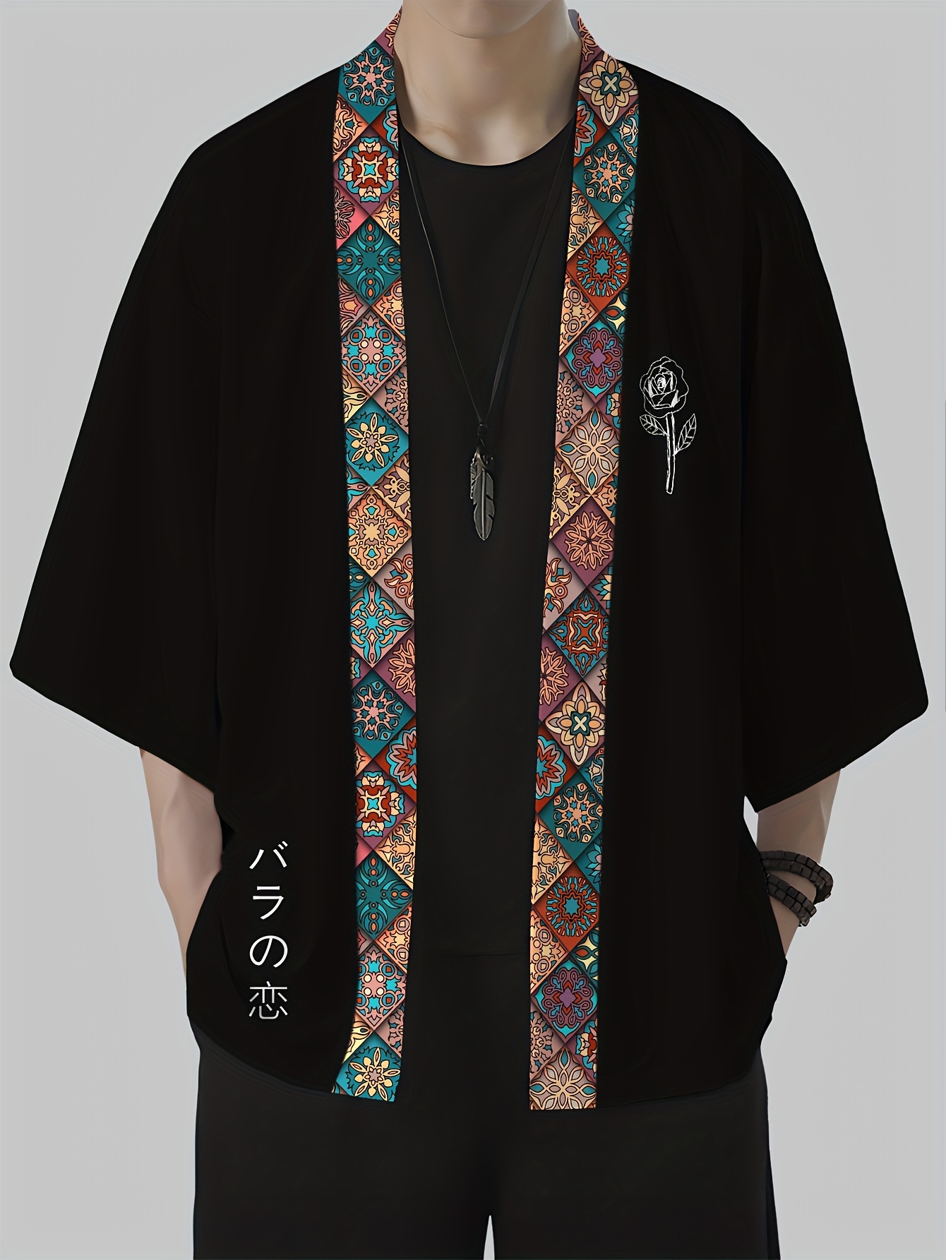 2026 Summer Men's Kimono 3D Pr - Street Fashion Clothing 评论和价格