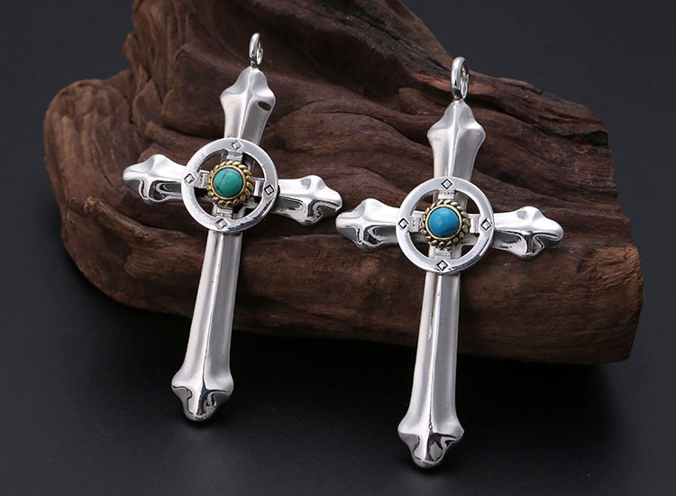Sterling Silver Turquoise Cros - Street Fashion Photo 评论和价格