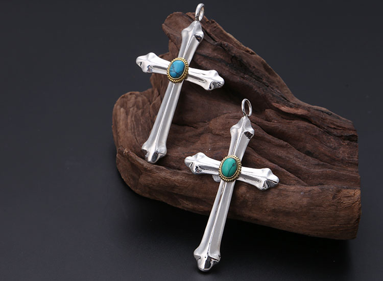 Sterling Silver Turquoise Cros - Street Fashion Photo 评论和价格