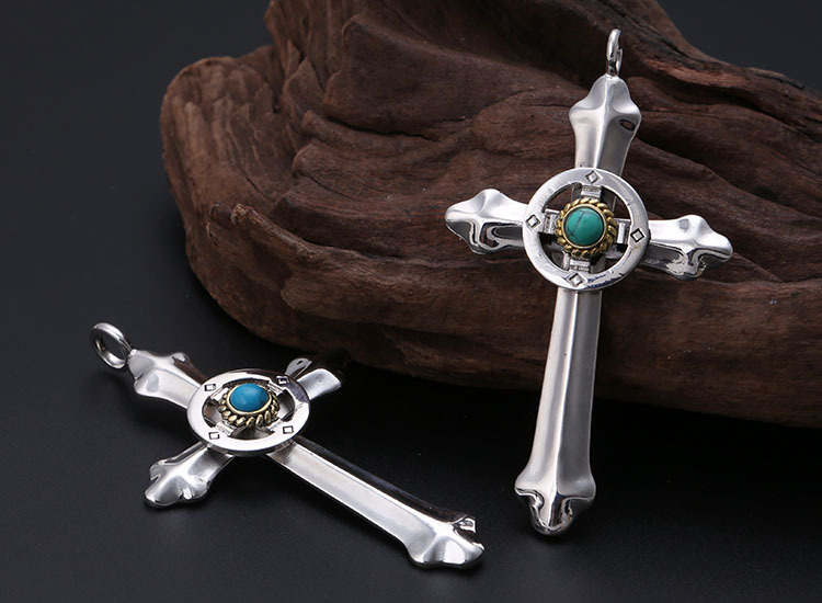 Sterling Silver Turquoise Cros - Street Fashion Photo 评论和价格