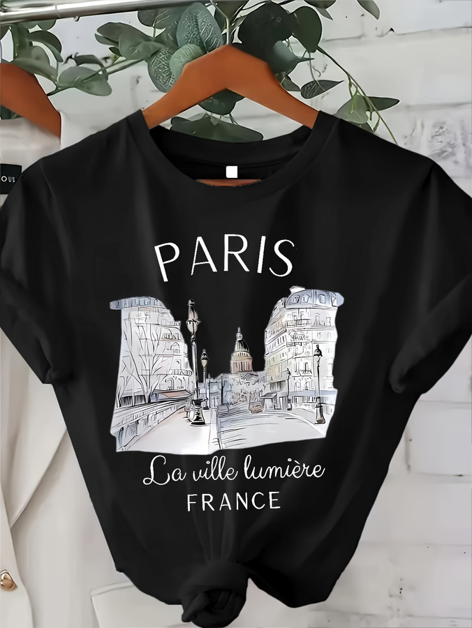 Y2k T Shirt Paris Women Print  - Street Fashion Paris 2025 评论和价格