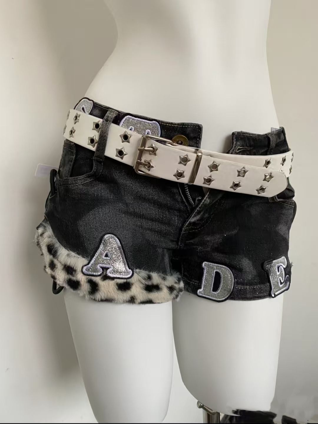 Y2k Embroidered Patch Denim Sh - Street Fashion Clothing 评论和价格