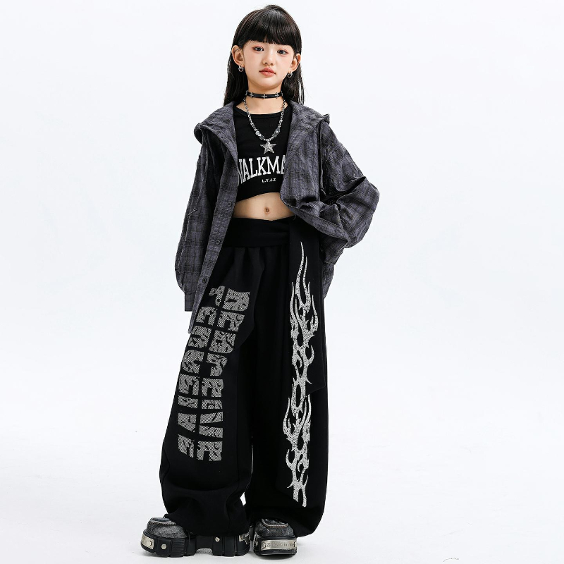 Girls Jazz Dance Costumes Hood - Street Fashion Outfit Girl 评论和价格