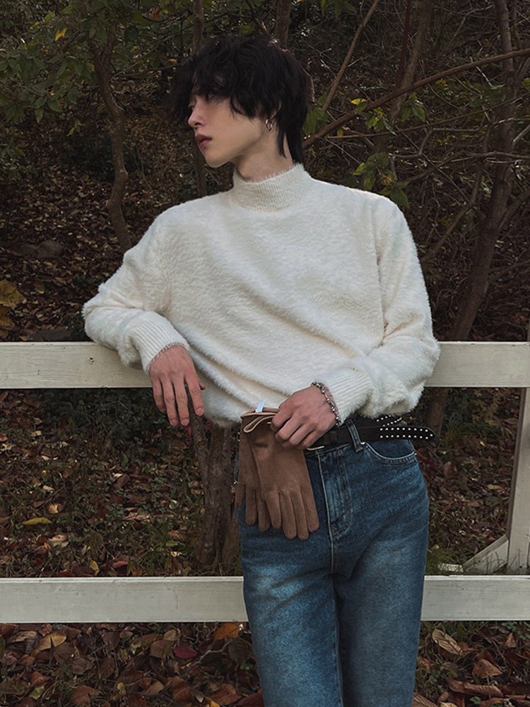 Fur Collar Pullovers Rock Mens - Street Fashion London 评论和价格
