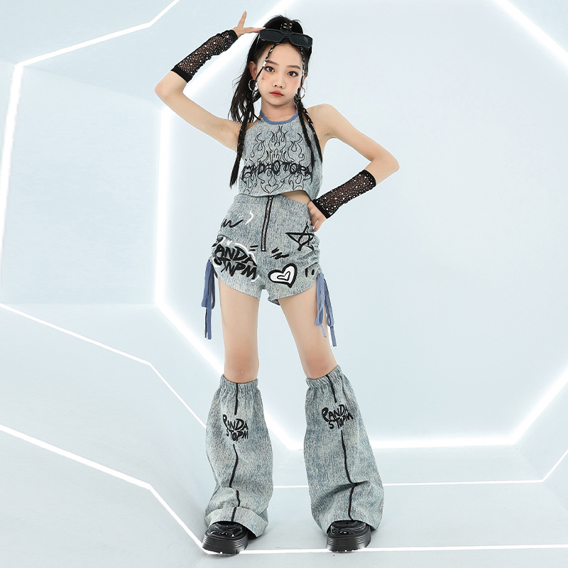 Cool Girl Hip Hop Jeans Tops F - Street Fashion Outfit Girl 评论和价格