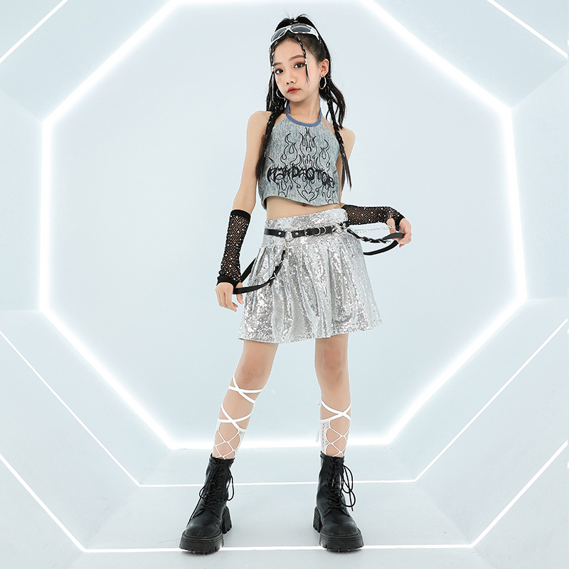 Cool Girl Hip Hop Jeans Tops F - Street Fashion Outfit Girl 评论和价格