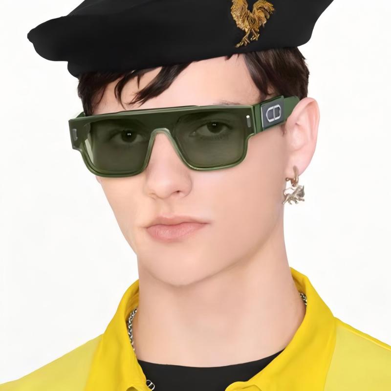 Trendy Green Square Frame Sung - Street Fashion Shoot 评论和价格