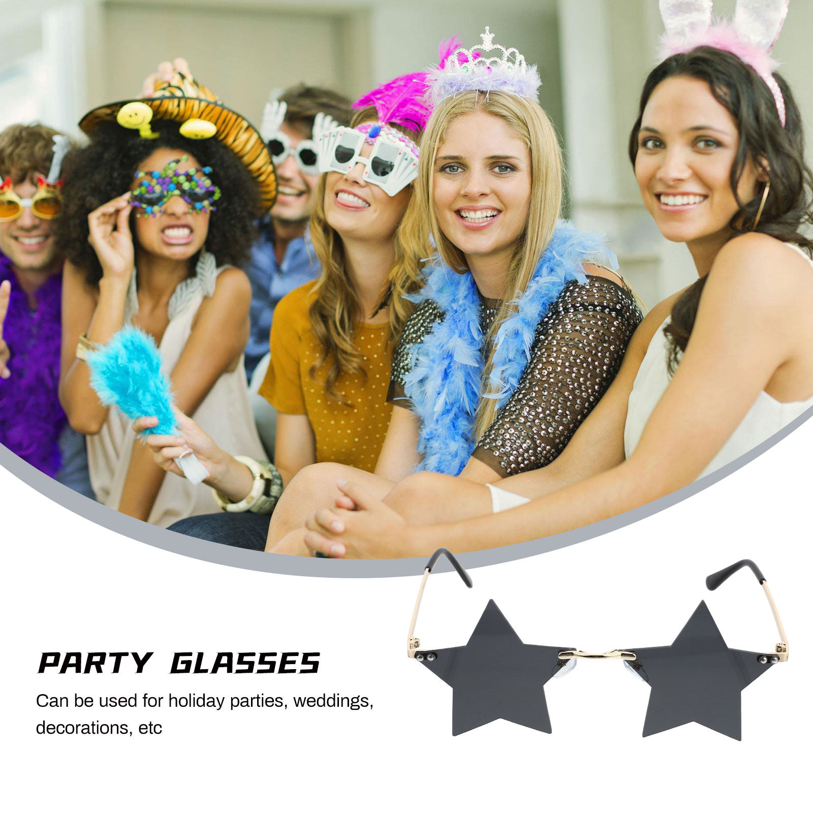 1Pair Star Shaped Rimless Sung - Street Fashion Photo 评论和价格