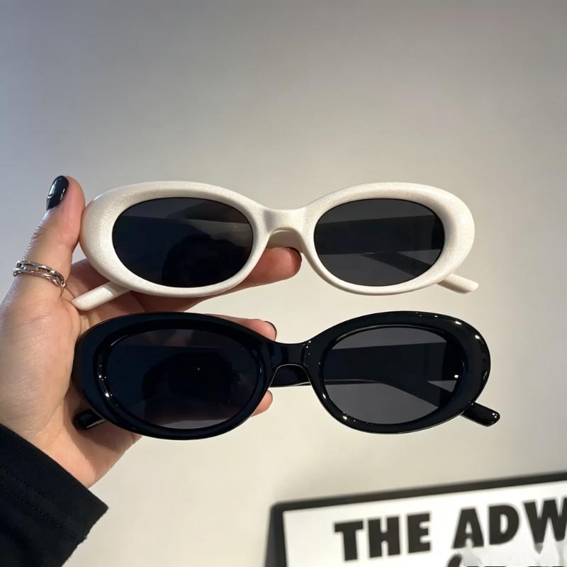 Retro Oval Sunglasses for Men  - Street Fashion Photo 评论和价格
