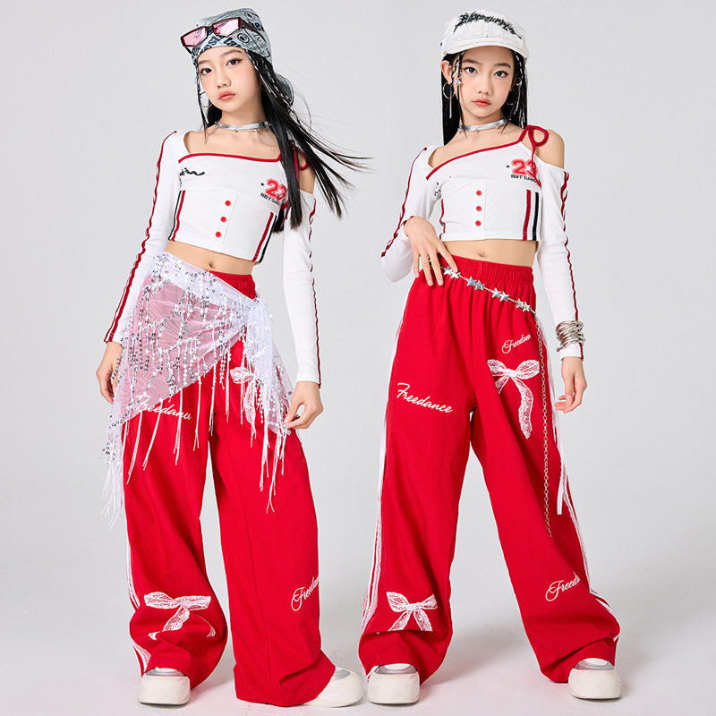 Girls Hip Hop Clothes White To - Street Fashion Outfit Girl 评论和价格
