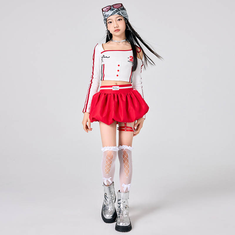 Girls Hip Hop Clothes White To - Street Fashion Outfit Girl 评论和价格