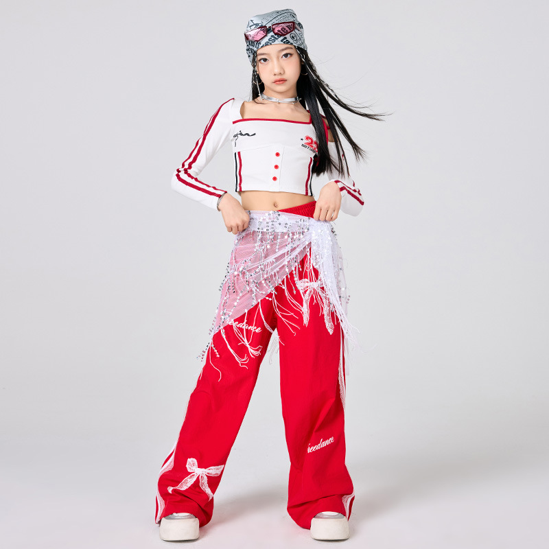 Girls Hip Hop Clothes White To - Street Fashion Outfit Girl 评论和价格