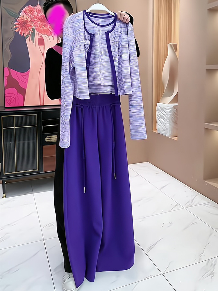 Fashionable Wide Leg Pants Set - Street Fashion Online 评论和价格