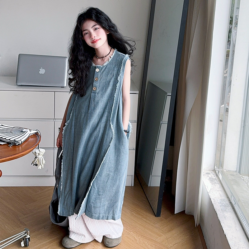 Loose Style Kids Luxury Summer - Street Fashion Outfit Girl 评论和价格