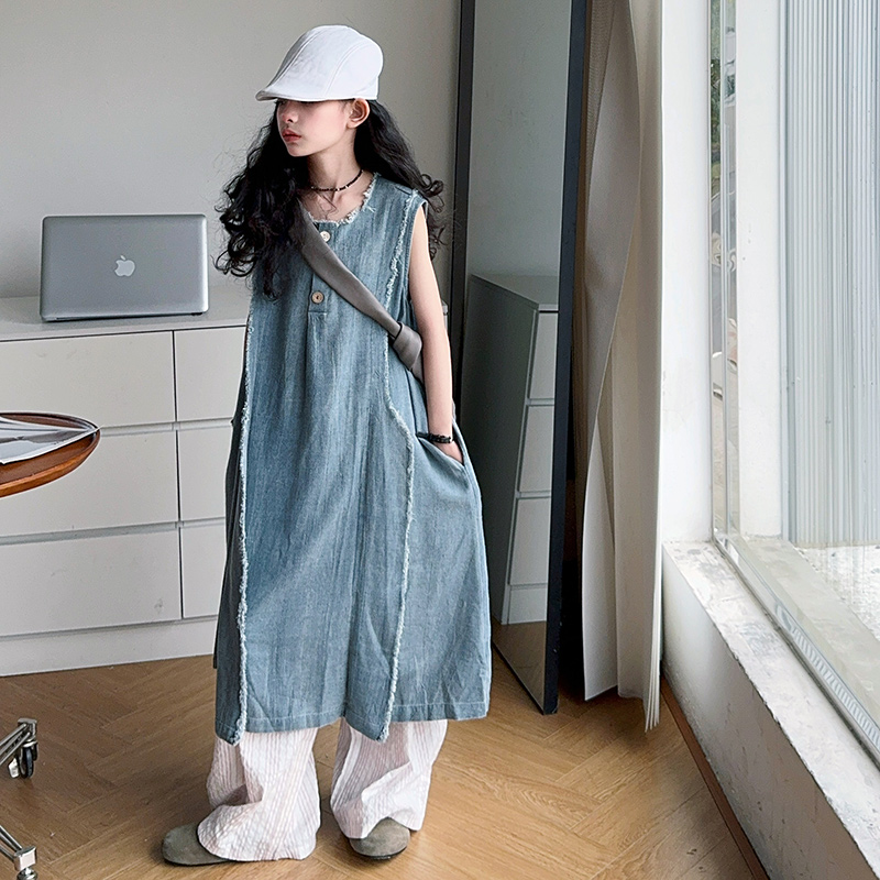 Loose Style Kids Luxury Summer - Street Fashion Outfit Girl 评论和价格