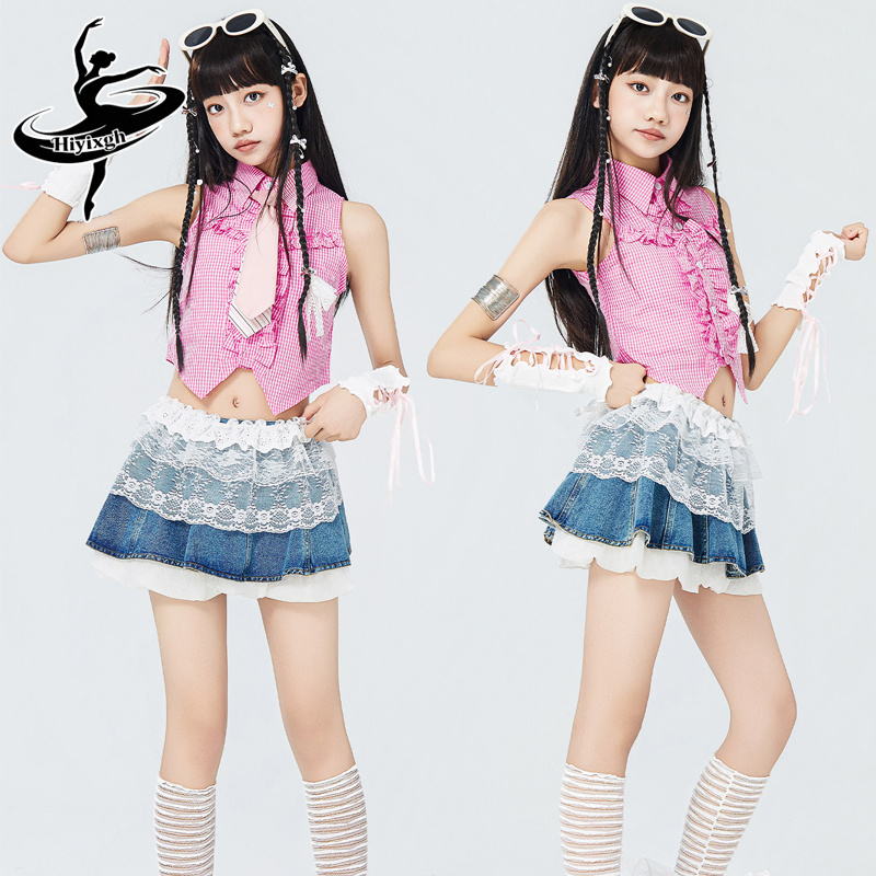 Fashion Kids Jazz Dance Costum - Street Fashion Outfit Girl 评论和价格